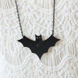 Simple Black Bat Sweater Chain