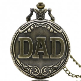 REEBONZ DAD Quartz Pocket Watch Necklace Pendant