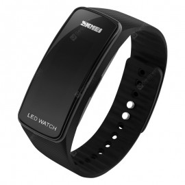 SKMEI Unisex Slim Design LED Digital Silicone Strap Watch Cool Watches