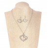 Princess Bride Bridesmaid Romantic Wedding Creative Necklace Earring Set Fashion