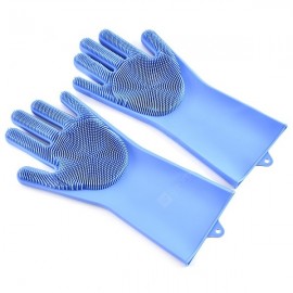 Thickening 270g Silicone Dishwashing Gloves Kitchen Cleaning Gloves Dishwashing Brush Housework Gloves Non-slip Insulation