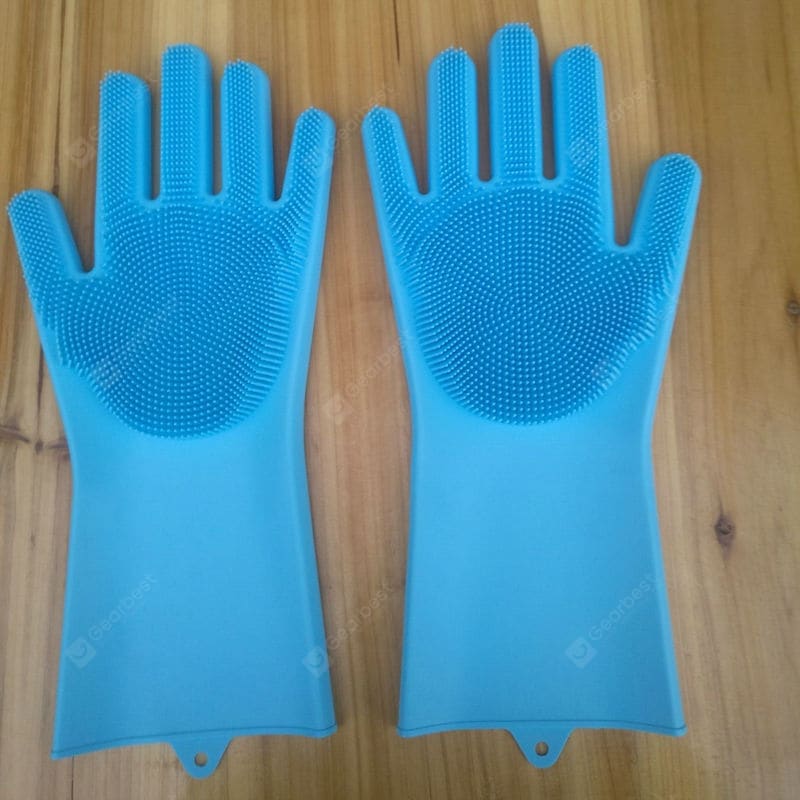Silicone Dishwashing Gloves Kitchen Housework Gloves Anti-scalding Cleaning Gloves Household Kitchen Silicone Dishwashing Gloves