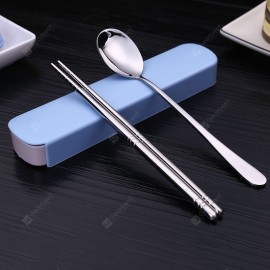 Portable Tableware Stainless Steel Cutlery Two Sets Of Chopsticks Spoon Set Travel Korean Tableware