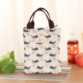 Portable Insulation Lunch Bag Waterproof Canvas Bag