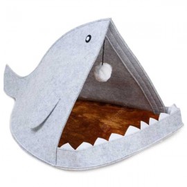 Removable Soft Shark Shape Pet Bed