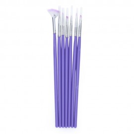 7pcs Purple Nail Design Brush Manicure for Painting Tool