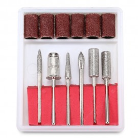 6pcs Electric Polished Bit Nail Grinding Manicure Accessories