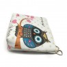 PU Coin Purse Wallet with Cute Owl Pattern Money Bag Case