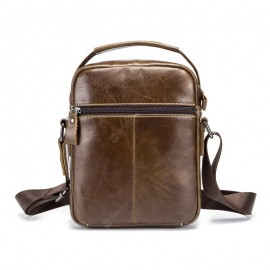 BULLCAPTAIN Men Genuine Leather Shoulder Bag