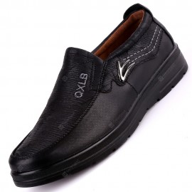Fashion Casual Soft Breathable Men Business Breathable Driving Flat Oxford Shoes