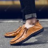 Leisure Lightweight Slip-on Men Leather Casual Shoes