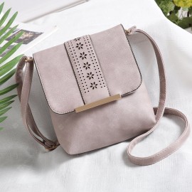 Europe Style Hollow Out Handbags Women PU Leather Crossbody Shoulder Bag