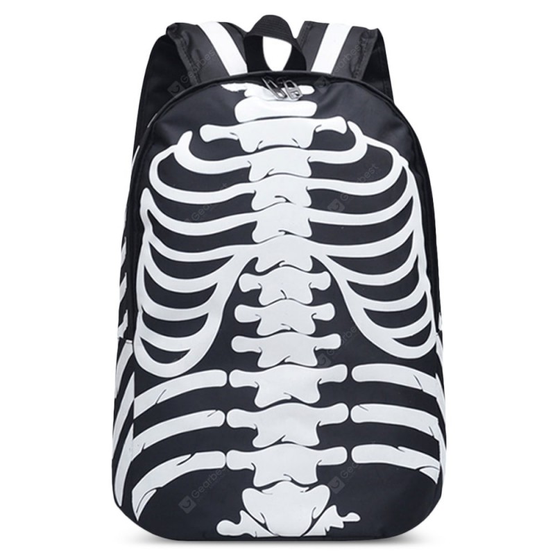 Noctilucence Skull Striped Backpack