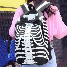Noctilucence Skull Striped Backpack