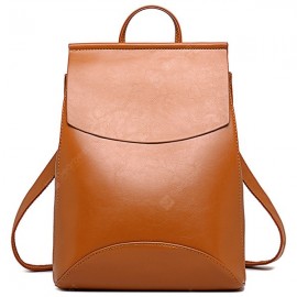 Portable PU Leather Backpack