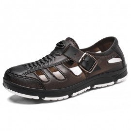 Men Hollow-out Breathable Anti-skid Sandals