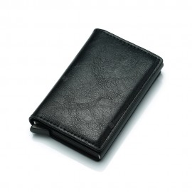 Aluminum Alloy Automatic Elastic Card Package PU Wallet