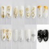 DIY Decoration Nail Sticker Gold and Silver Embossed 30PCS
