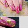 XM DIY Nails Sticker Gold Embossed Fringe Art Decals 8PCS