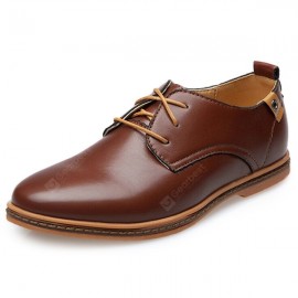 Men Breathable Flat Casual Leather Shoes