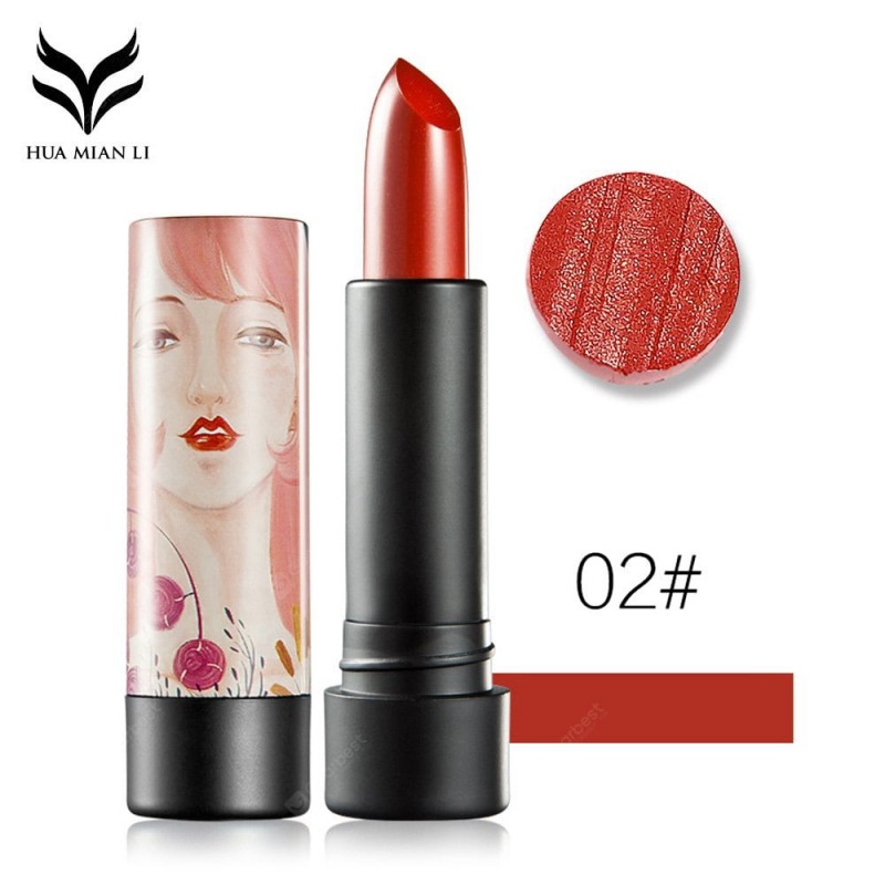 huamianli Glossy Moisturizing Makeup Shimmer Pearl Lipstick