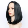 Medium Side Parting Tail Adduction Straight Bob Synthetic Wig