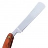 Wood Handle Straight Edge Stainless Steel Barber Razor Folding Shave Knife
