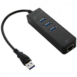 KY - 688 USB 3.0 Type-C To 3-Port Hub with Gigabit Ethernet Adapter RJ45 10 / 100 / 1000Mbps Realtek RTL8153 USB-C LAN Network Adapter