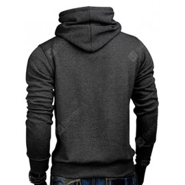 Whole Colored Drawstring Casual Hoodie