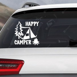 Happy Camper Creative Car Decoration Sticker Removable Decorations
