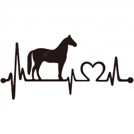 Creative pony love electrocardiogram Car Decoration Sticker Removable Decoration