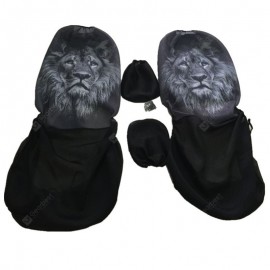 Universal Lion Head Pattern Car Seat Covers 8pcs