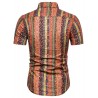 TC31 Male Ethnic Style Printed Shirt Stylish Leisure Design
