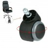 5pcs 50mm Office Chair 360 Degree swivel Roller Castor Wheels Black & Grey