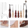 26pcs Craft DIY Handmade Tools Leather Stiching Wheel Punch Edger Groover Trench Device Belt Puncher Set Leather Hand Tools Set