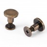 20pcs Flat Head Copper Brass Screws Nuts Leather Cap Accessory (6.5mm)