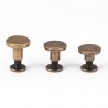 20pcs Flat Head Copper Brass Screws Nuts Leather Cap Accessory (6.5mm)