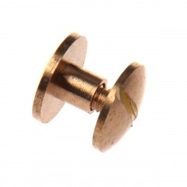 10x Arc Solid Brass Button Stud Screw Nail Screw back Leather Rivet Belt 4mm