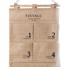 Practical 5 Pockets Jute Wall Hanging Bag