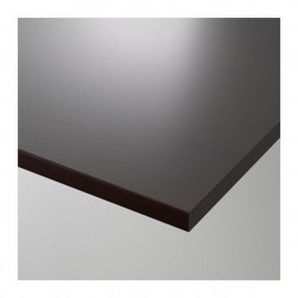Wall Shelf black brown complete with brackets, 24x59 cm