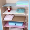 Plastic Wardrobe Closet Storage Shelf Cabinet Stretchable Layered Partition Rack