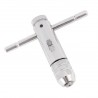 M3-M8 Reversible T Bar Handle Ratchet Wrench Holder for Tap DIE Set Silver