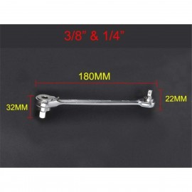 1/4 "+ 3/8" Ratchet wrench 2 IN 1 key 72 teeth chrome vanadium steel fast wrench screwdriver wrench