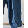 Elastic Waist Wide Legs Pockets Casual Jeans