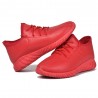 Red Color Comfy Lace Up Sneakers Casual Shoes