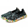 US Size 5-11 Women Hand-made knitting Shoes Casual Comfortable Breathable Camouflage Flats Shoes