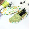 US Size 5-11 Women Hand-made knitting Shoes Casual Comfortable Breathable Camouflage Flats Shoes