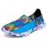 US Size 5-10 Women Casual Hand-made Knitting Shoes Outdoor Breathable Comfortable Flats Shoes