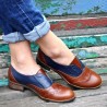 Women Oxfords Stitching Leisure Slip On Flat Loafers