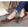 Large Size Soft Leather Multi-Way Flat Loafers For Women